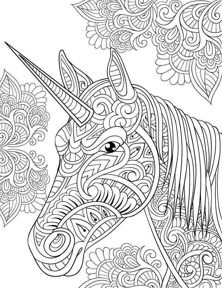 Adult Coloring Pages Unicorn At GetColorings Free Printable 