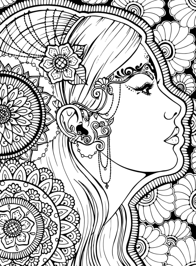 Create A Stunning Adult Colouring Page In Vector For You By Tehmeena a 