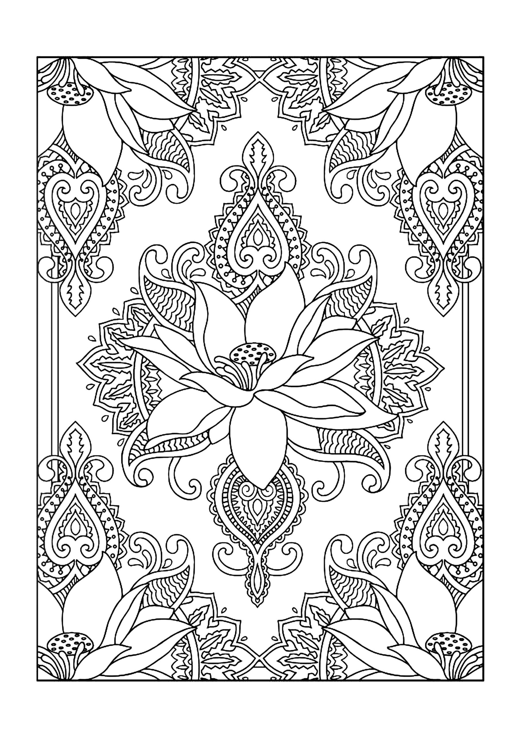 Floral Coloring Pages For Adults Best Coloring Pages For Kids