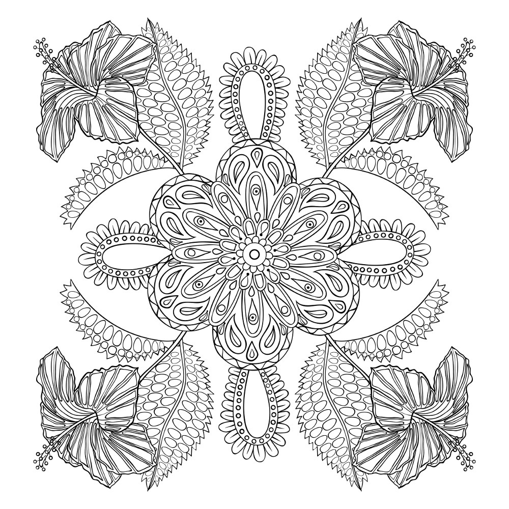 Flower Coloring Pages For Adults Best Coloring Pages For Kids