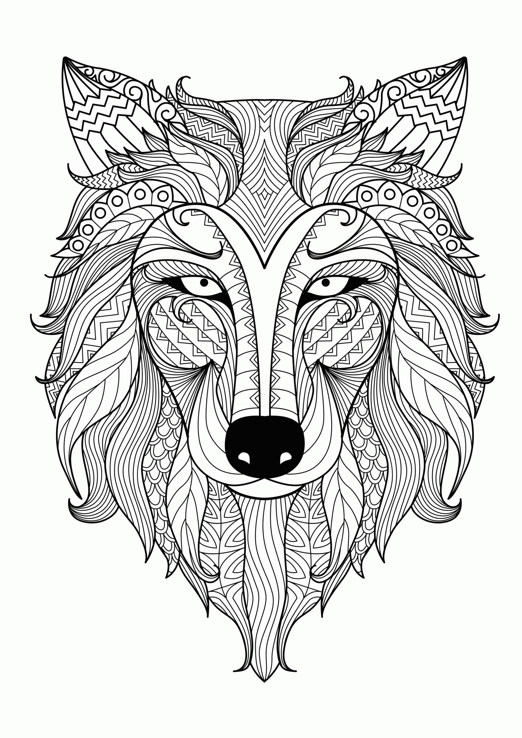 Free Coloring Pages For Adults Printable Easy To Color Animals 