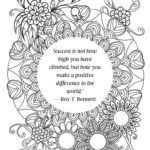 Free Printable Adult Coloring Pages With 11 Inspirational Quotes