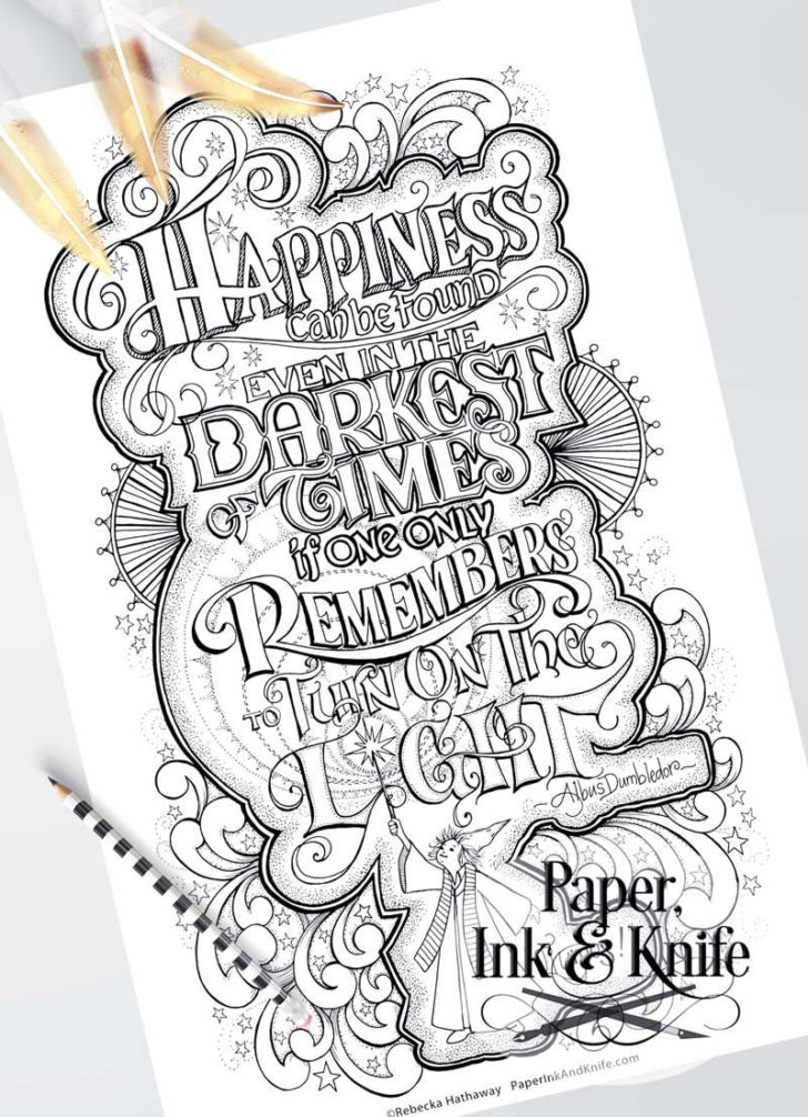Harry Potter Coloring Pages For Adults | Adult Coloring Pages Printable