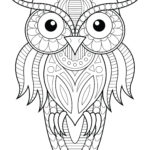 Owl Simple Patterns 1 Owls Adult Coloring Pages