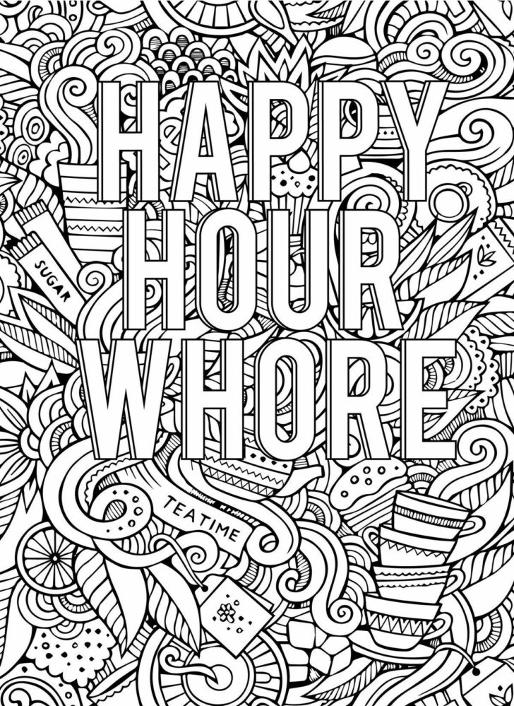 Adult Coloring Pages Printable Cuss Words