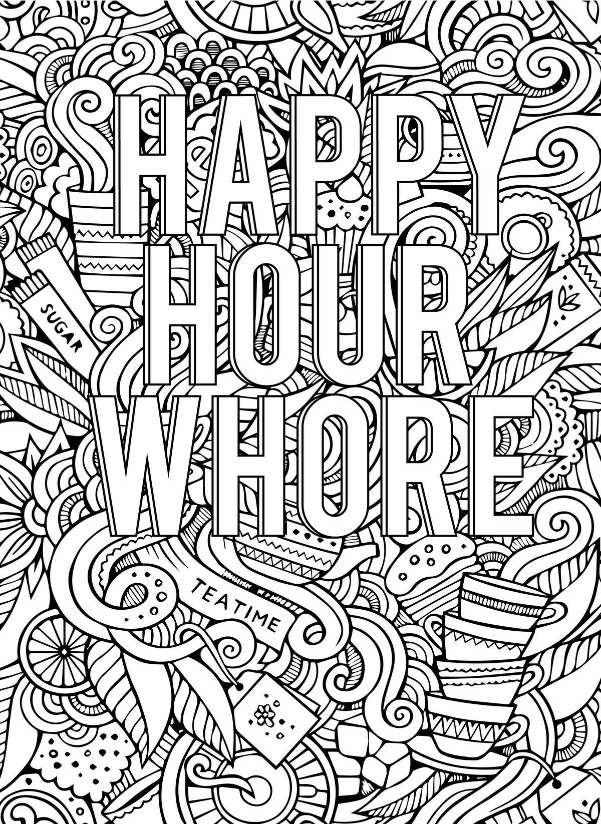 Pin By Novell Irene Cano On colorin Words Coloring Book Swear Word 