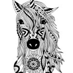 Unicorn Zentangle Simple Unicorns Adult Coloring Pages