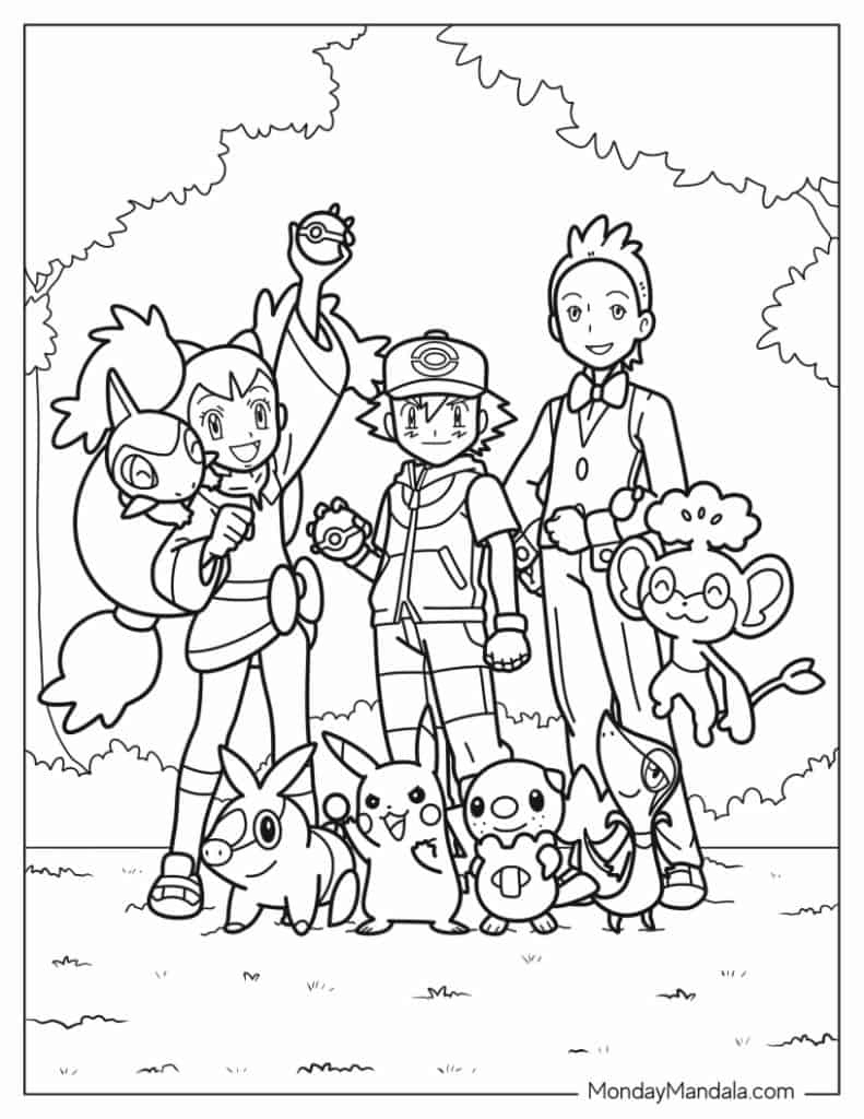 100 Pokemon Coloring Pages (Free Pdf Printables) with Printable Pokemon Easter Coloring Pages