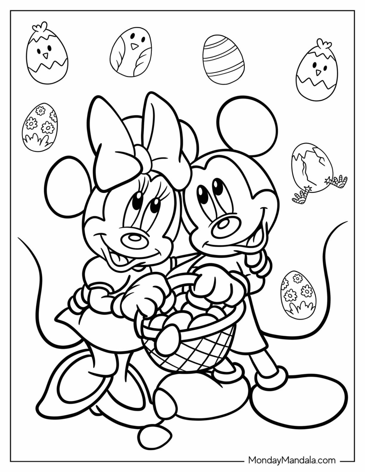 24 Disney Easter Coloring Pages (Free Pdf Printables) inside Mickey Mouse Easter Coloring Pages Printable