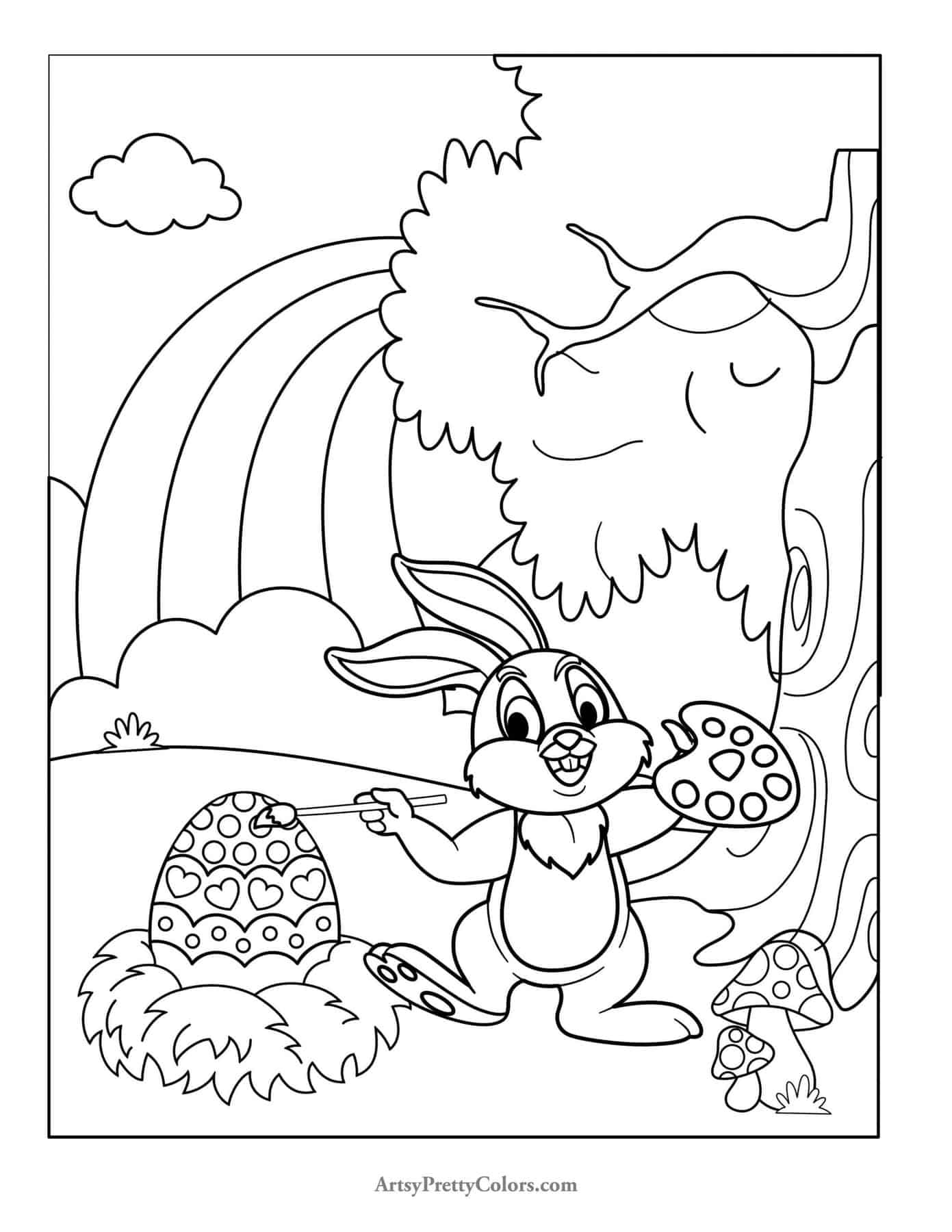 25 Free Easter Coloring Pages For Kids - Artsy Pretty Plants inside Pinterest Printable Color Pages Easter For Children