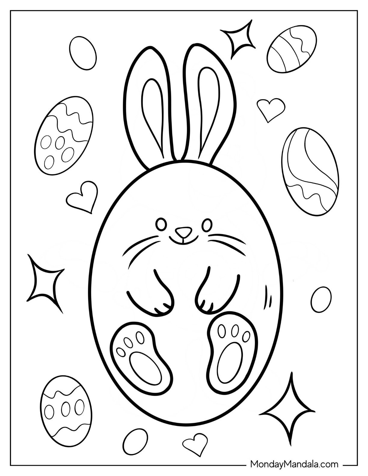 26 Easter Egg Coloring Pages (Free Pdf Printables) in Easter Eggs Coloring Pages Free Printable