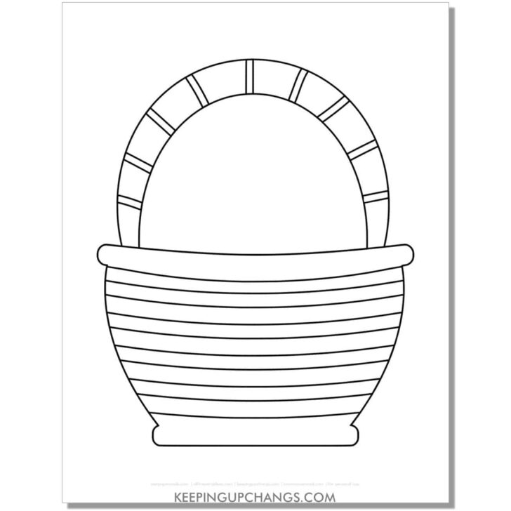 Empty Easter Basket Coloring Pages Printable