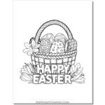 29+ Free Easter Basket Coloring Pages, Sheets [Popular Printables!] Within Free Printable Easter Adjult Coloring Page