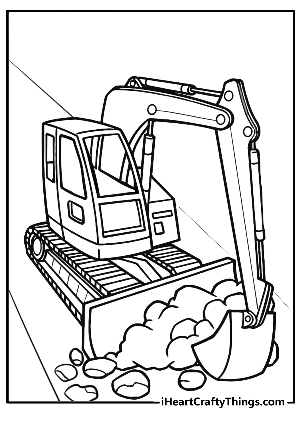 29 New Excavator Coloring Pages (100% Free To Print) inside Printable Coloring Page Digger With Easter Eggs