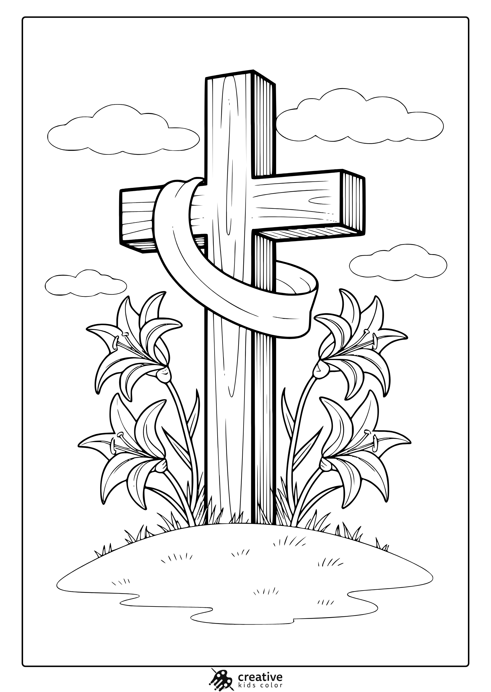30+ Easter Coloring Pages (Free Printable Pdfs) in Printable Easter Cross Coloring Pages