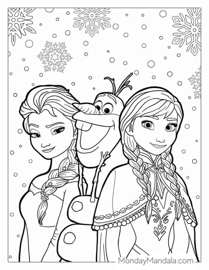 Free Printable Frozen Easter Coloring Pages
