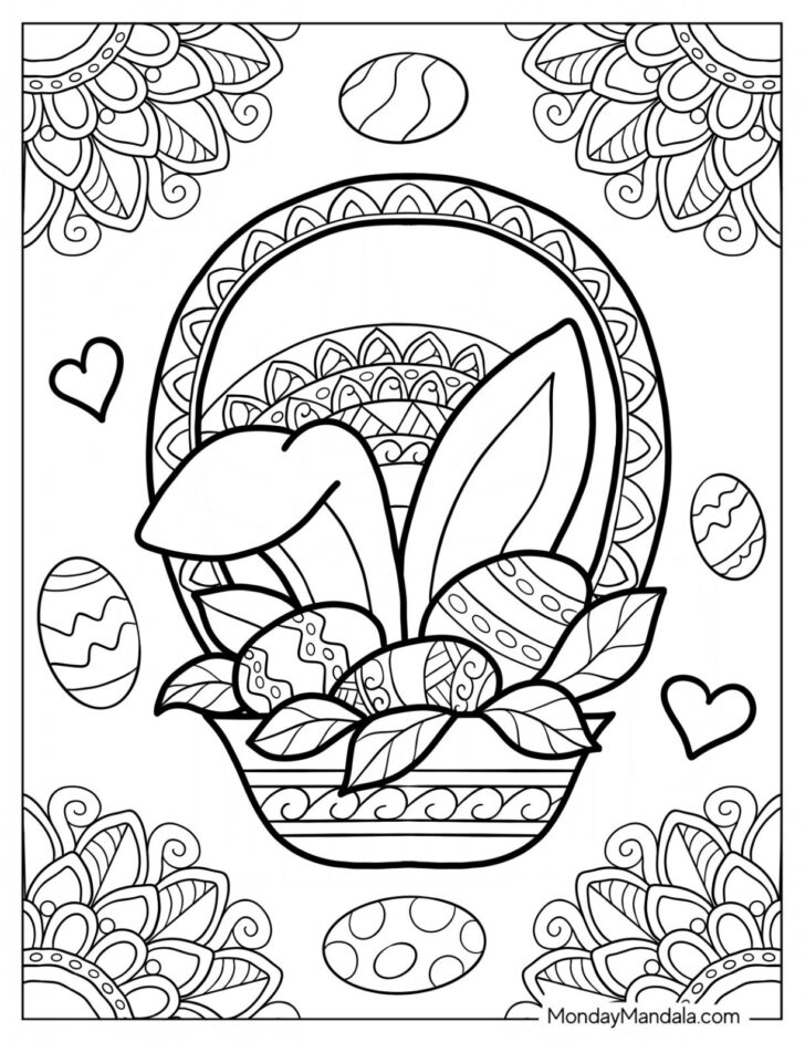 Free Easter Coloring Pages For Adults Printable