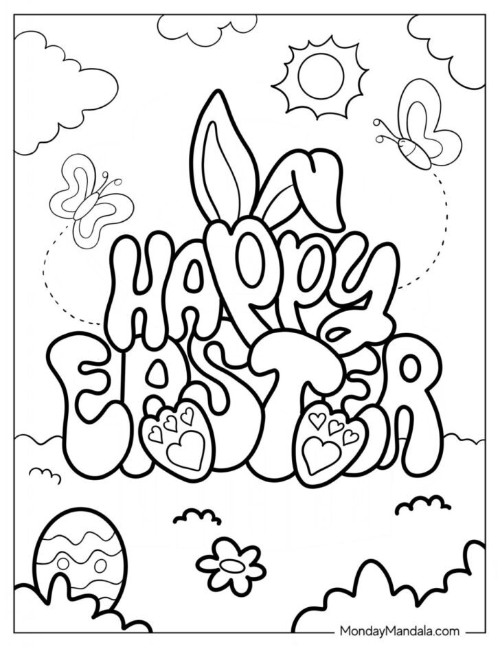 Full Page Easter Coloring Pages Printable