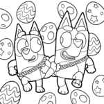 32 Printable Bluey Coloring Pages Intended For Bluey Easter Coloring Pages Printable