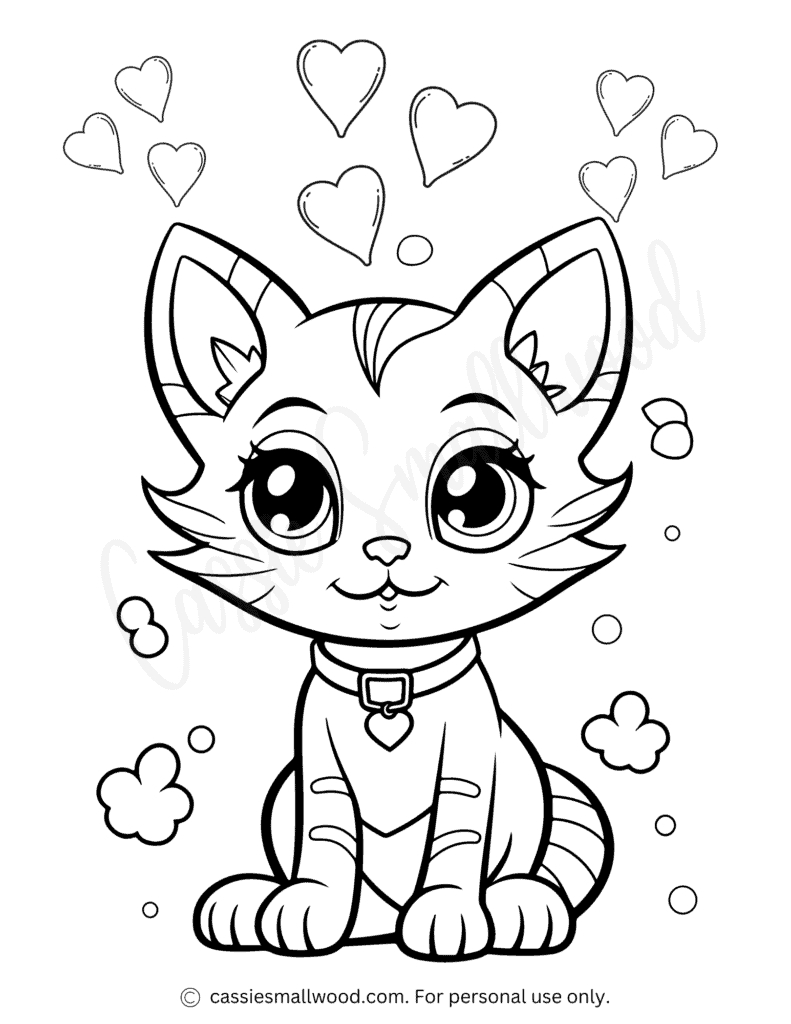 37 Cute Cat Coloring Pages - Cassie Smallwood with regard to Free Online Printable Coloring Pages For Cats On Easter