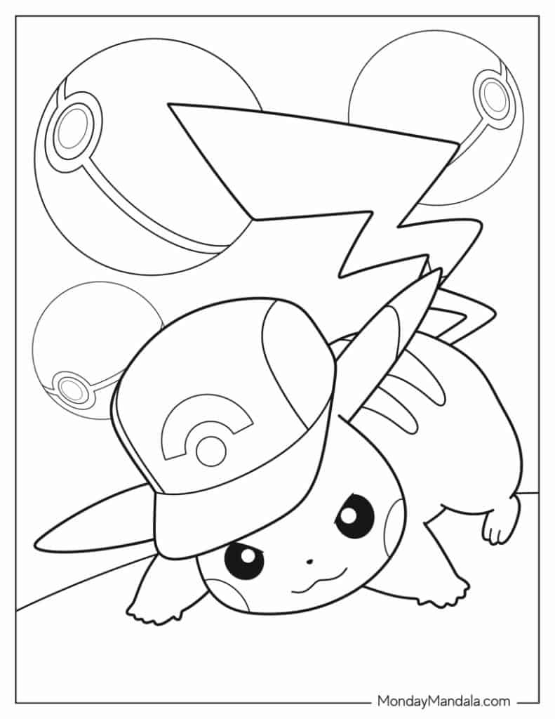 38 Pikachu Coloring Pages (Free Pdf Printables) inside Printable Easter Coloring Pages Pikachu