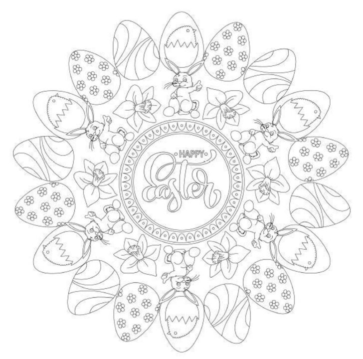 Printable Easter Mandala Coloring Pages