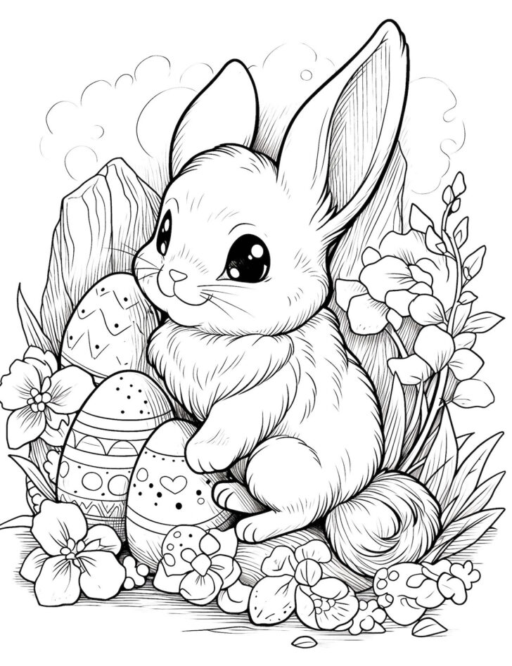 Not Easter Bunny Coloring Pages Printable