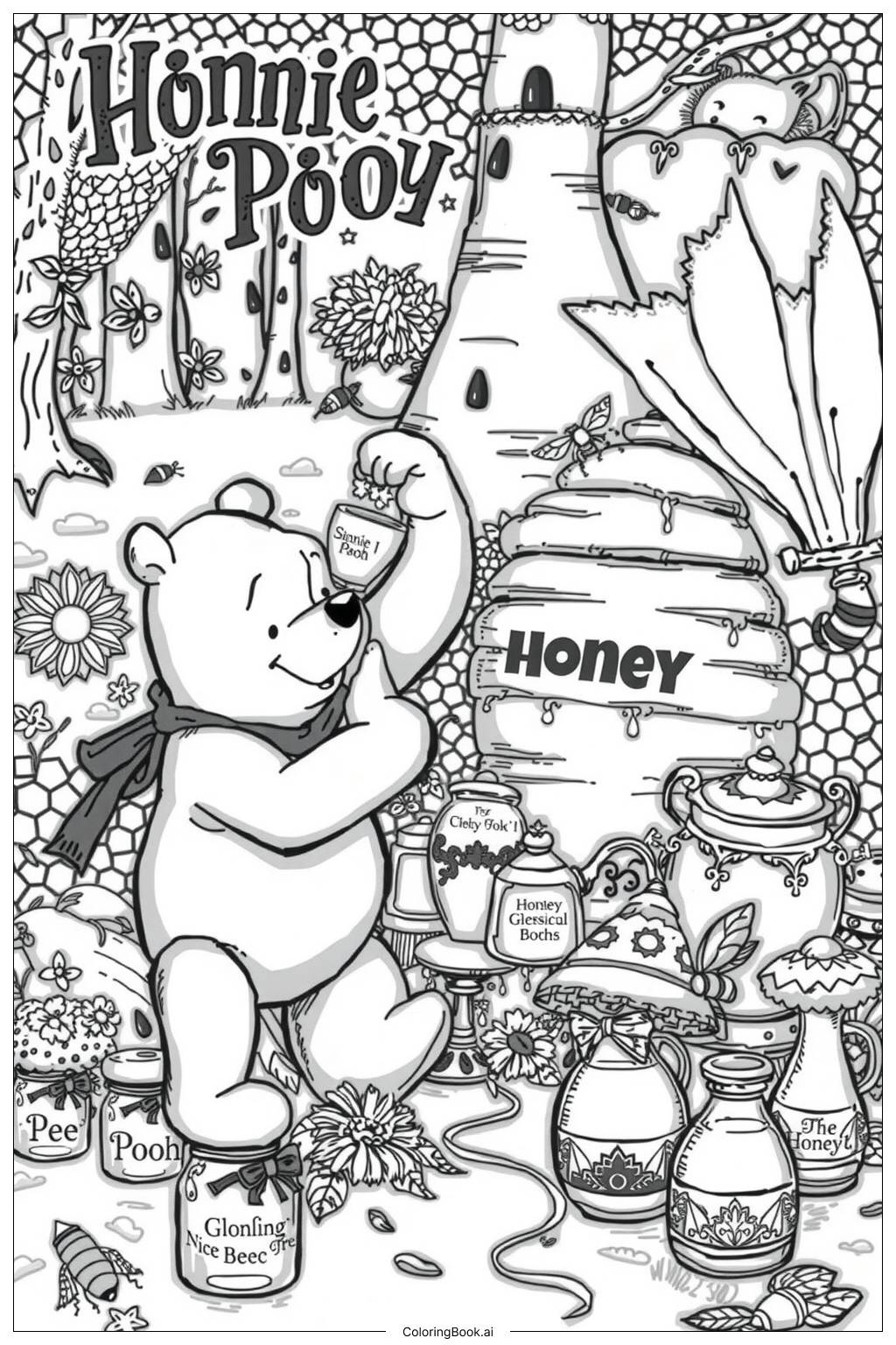 48 Winnie The Pooh Coloring Pages (Free Pdf &amp;amp; Png Printables) throughout Free Easter Pooh Bear Adult Coloring Pages Printable