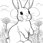 50 Bunny Rabbit Coloring Pages: Printable Sheets Inside Bunny Coloring Pages Free Printable Not Easter