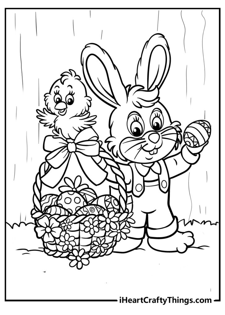 Printable Easter Bunny Color Pages