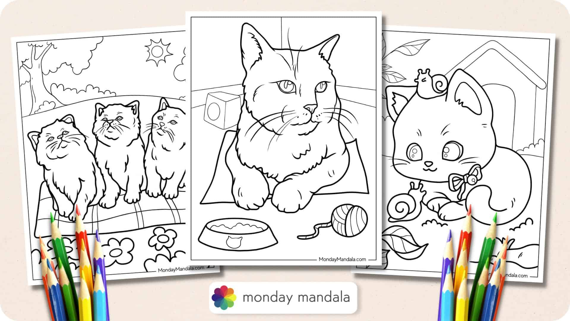 56 Cat Coloring Pages (Free Pdf Printables) throughout Free Online Printable Coloring Pages For Cats On Easter