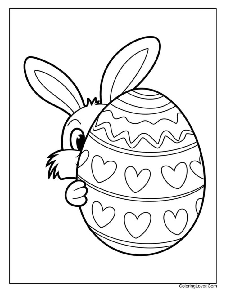 Printable Easter Eggs Coloring Page