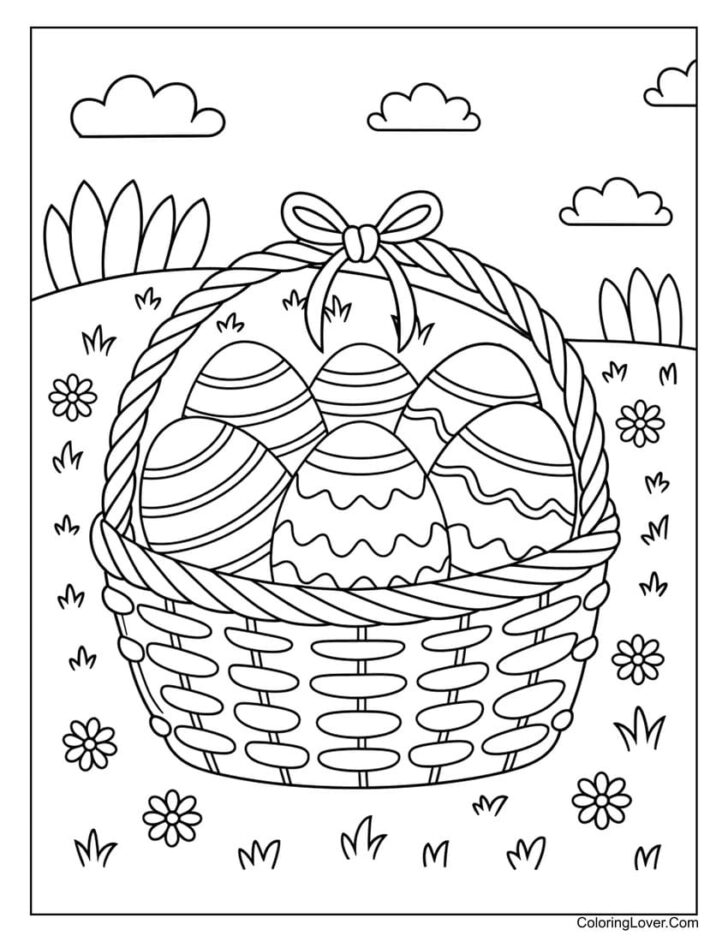 Easter Basket Printable Coloring Pages