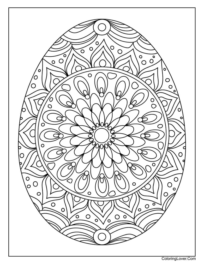 57 Easter Coloring Pages (Printables: Egg, Bunny, And More) with Printable Easter Mandala Coloring Pages