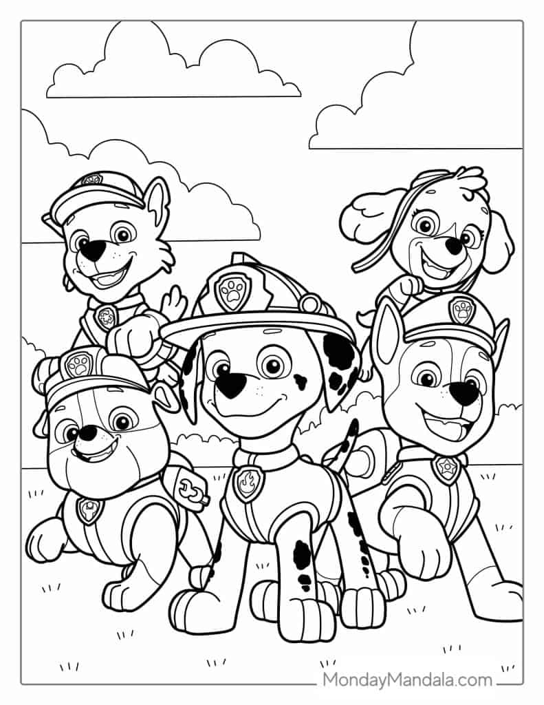 58 Paw Patrol Coloring Pages (Free Pdf Printables) with regard to Paw Patrol Easter Coloring Pages Printable