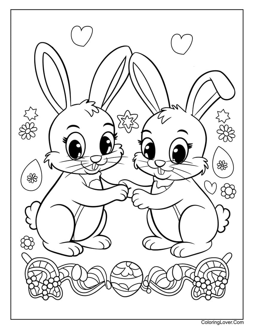 60 Bunny Coloring Pages (Free Printables For All Ages) in Printable Coloring Pages Easter Bunny