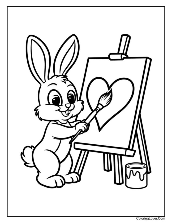 Printable Coloring Pages Easter Bunny