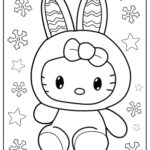 70 Hello Kitty Coloring Pages For Kids (Free Pdf Printables) Pertaining To Hello Kitty Easter Printable Coloring Pages