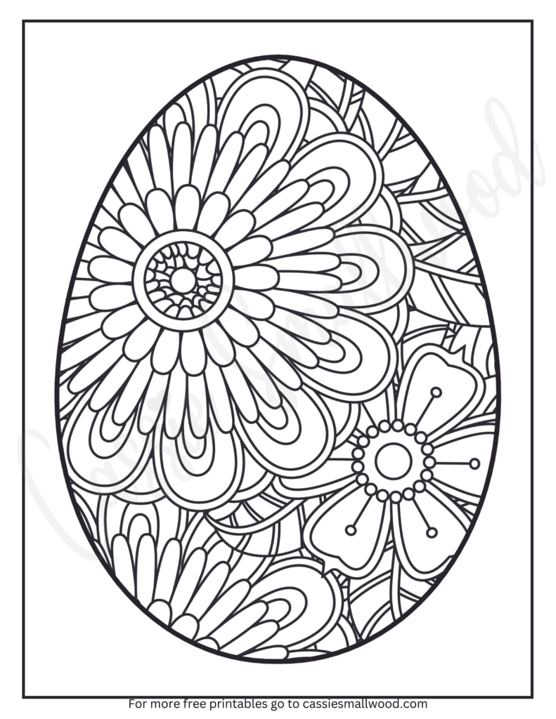 76 Cutest Easter Coloring Pages (Free Printable) - Cassie Smallwood for Printable Easter Eggs Coloring Pages For Adults