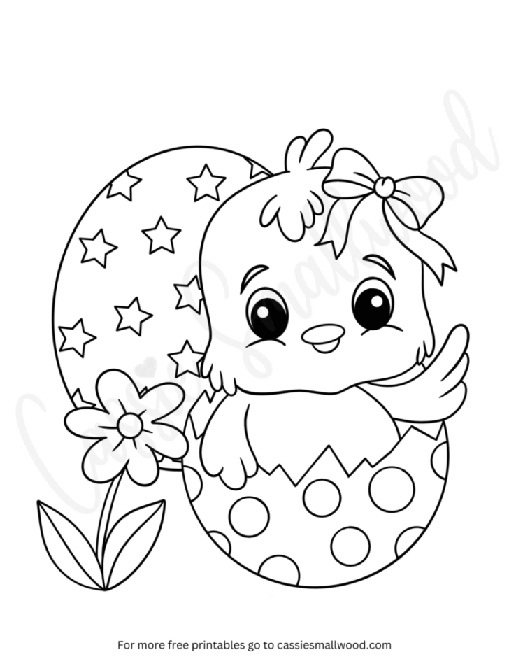 Free Printable Easter Chick Coloring Pages