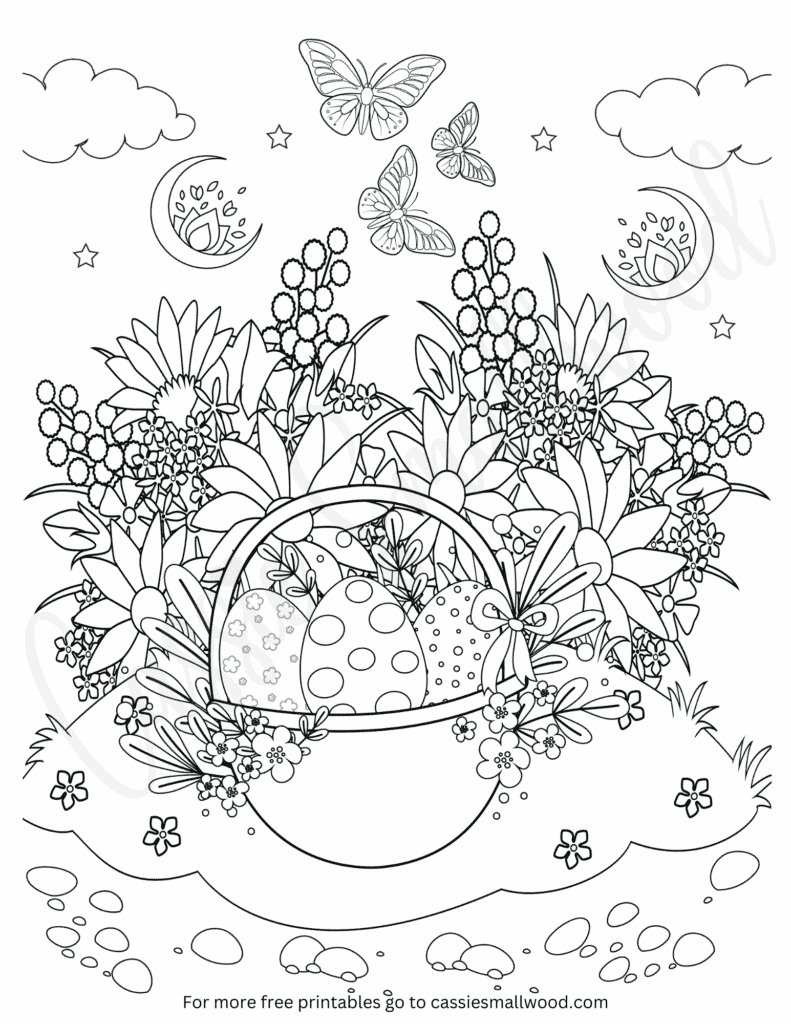 76 Cutest Easter Coloring Pages (Free Printable) - Cassie Smallwood throughout Easter Coloring Pages Printable For Adults