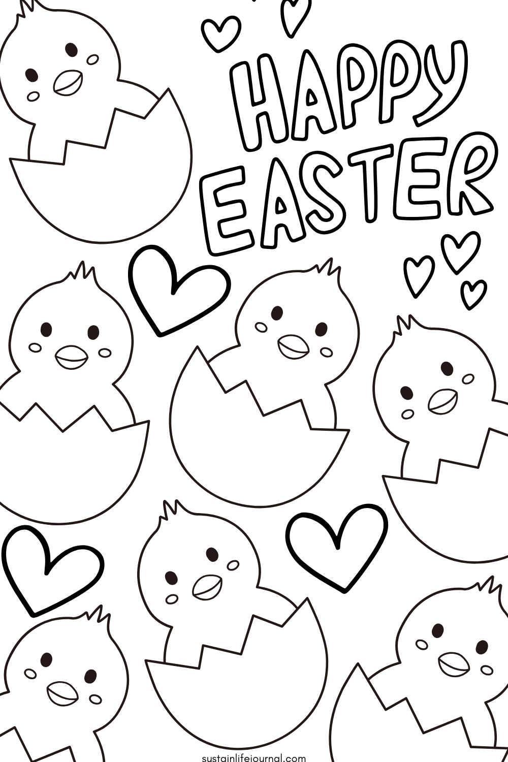 Baby Easter Chick Coloring Page - Sustain Life Journal with regard to Easter Chicks Printable Coloring Pages