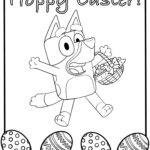 Bluey Easter Coloring Page Inside Bluey Easter Coloring Pages Printable
