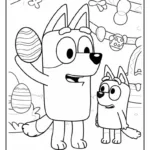 Bluey Easter Coloring Pages (15 Free Printable Pdf Pages)   Cute Inside Bluey Easter Coloring Pages Printable