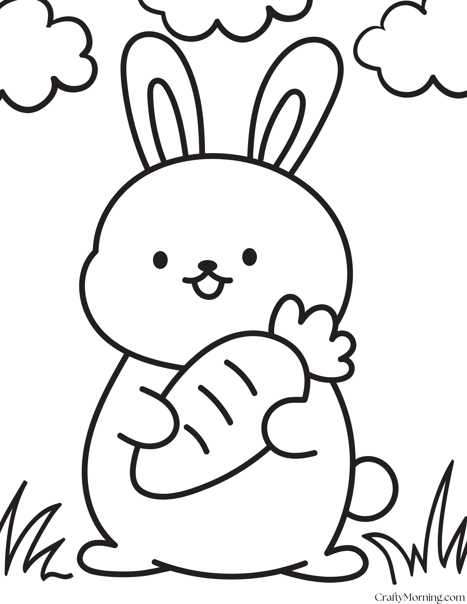 Bunny Coloring Pages To Print - Crafty Morning for Bunny Coloring Pages Free Printable Not Easter