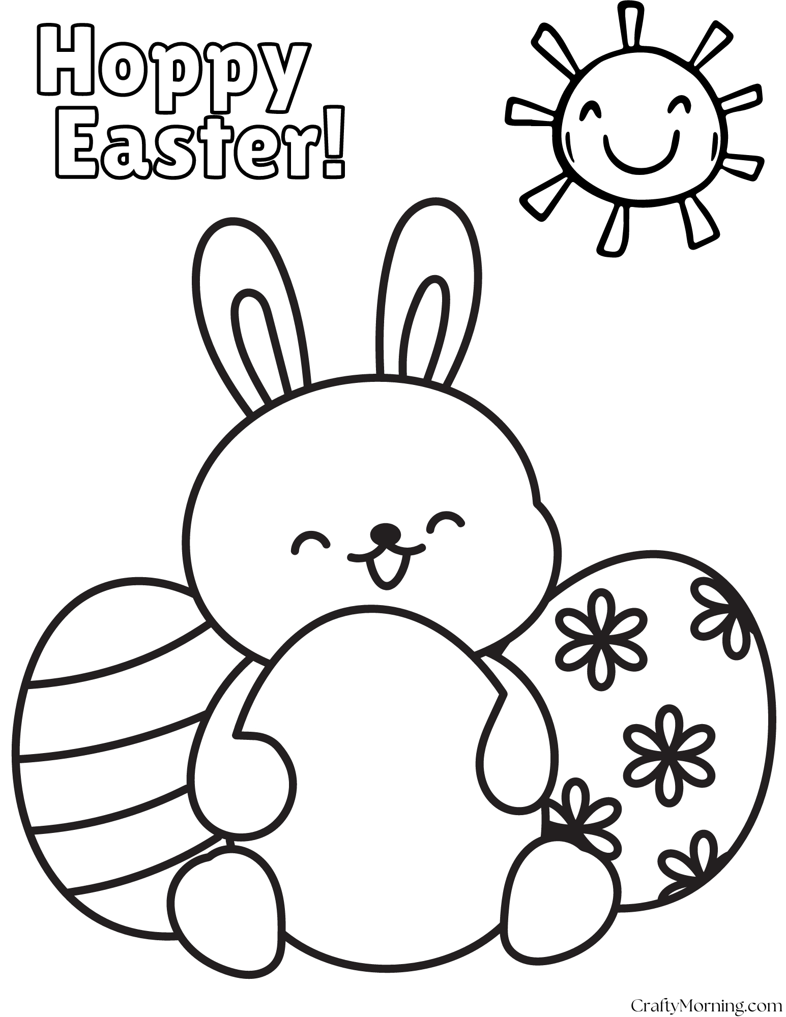 Bunny Coloring Pages To Print - Crafty Morning throughout Coloring Pages Easter Bunny Printable