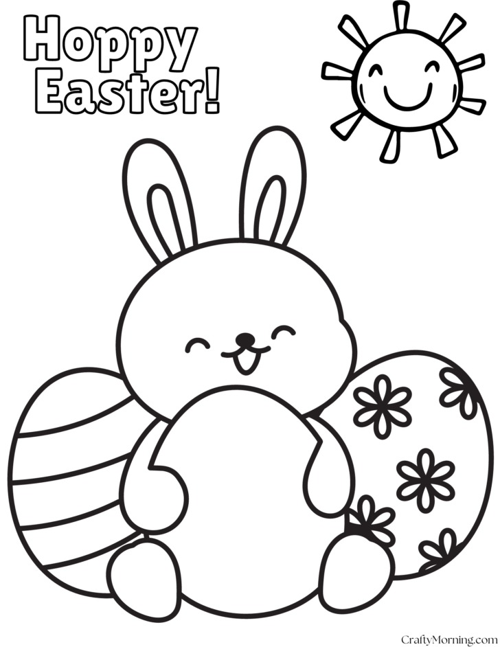 Easter Bunny Coloring Page Printable
