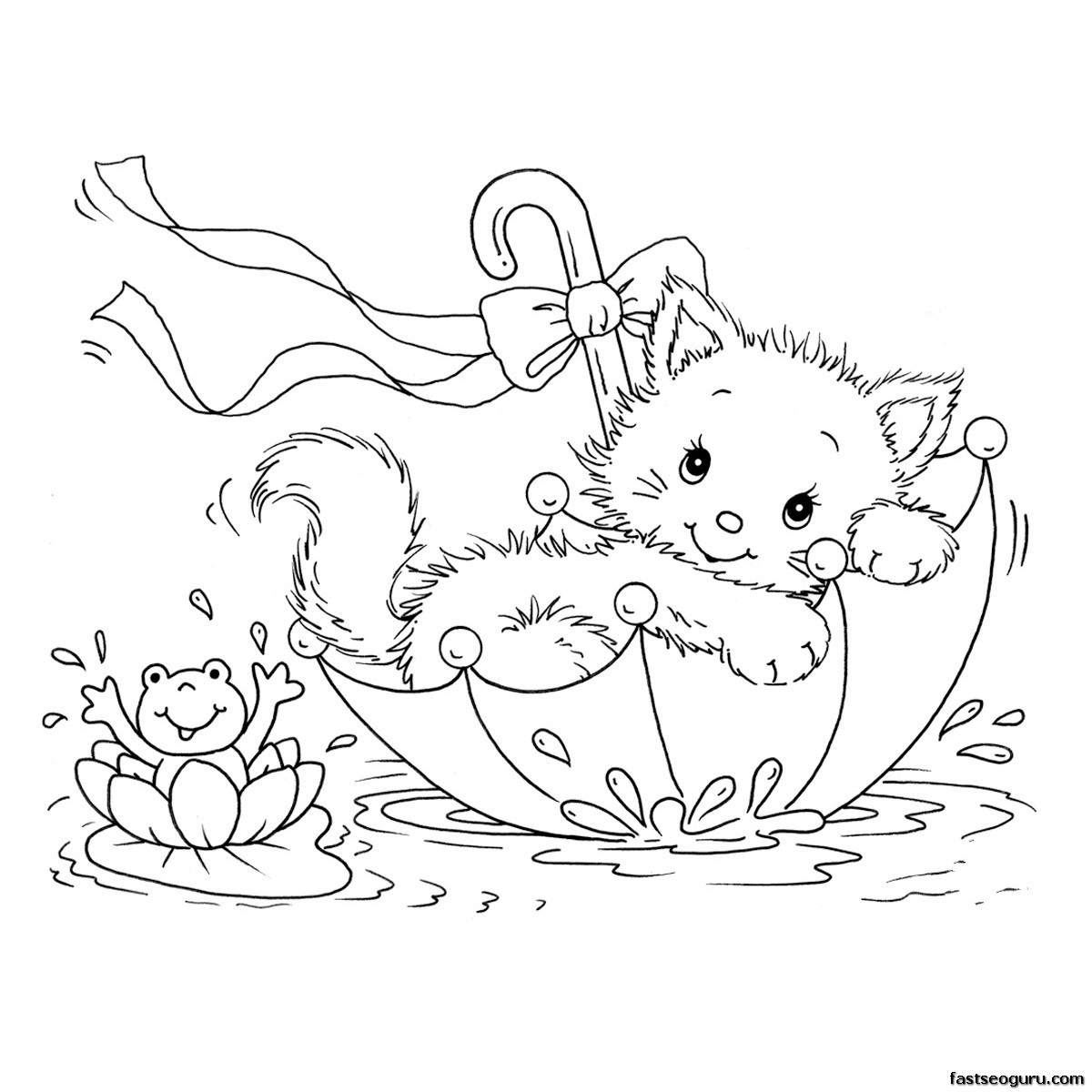 Cat #1850 (Animals) – Free Printable Coloring Pages within Free Online Printable Coloring Pages For Cats On Easter