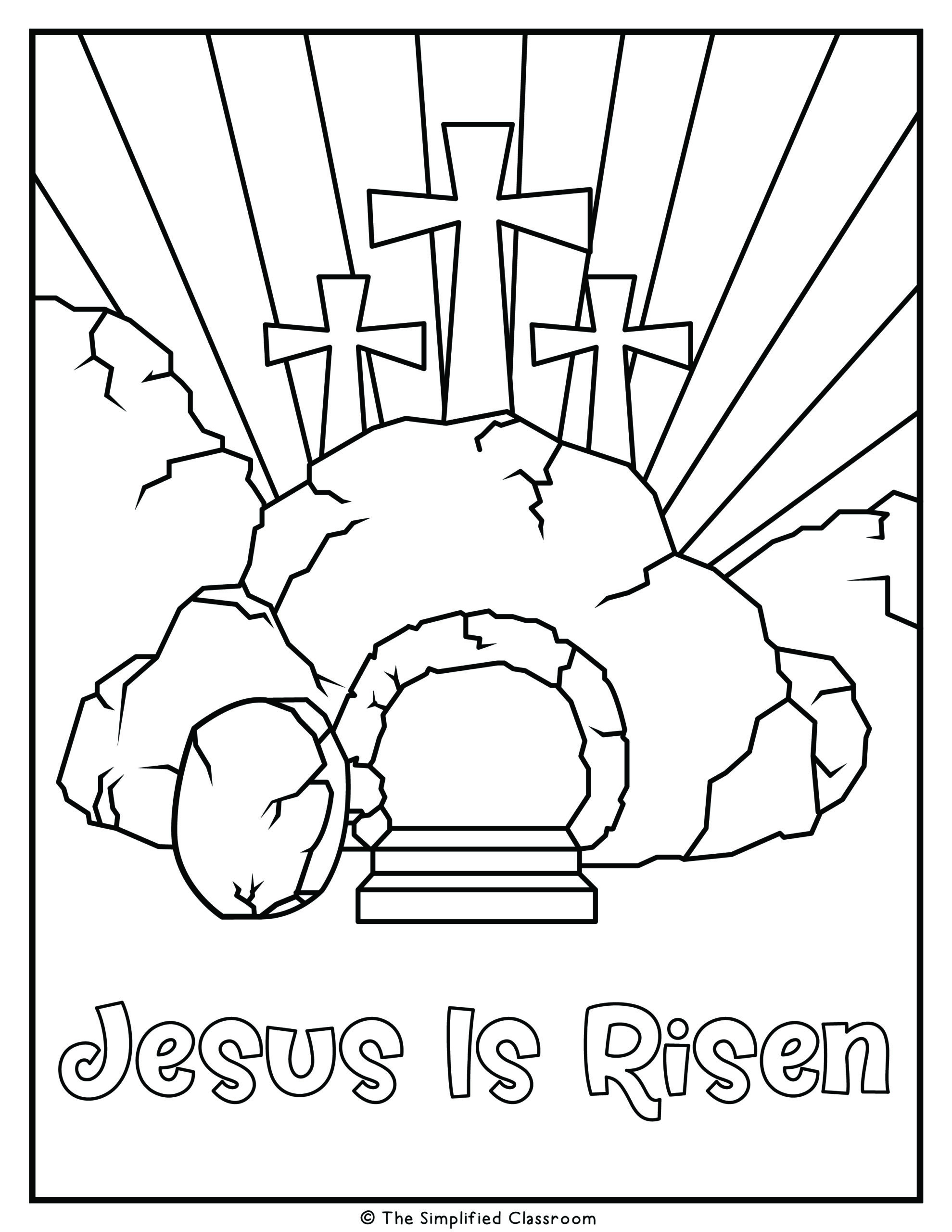 Christian Easter And Jesus Coloring Pages – The Simplified Classroom within Easter Jesus Printable Coloring Pages