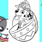 Coloring Paw Patrol Marshall Giant Easter Egg Coloring Book Pages |  Sprinkled Donuts Jr Pertaining To Paw Patrol Easter Coloring Pages Printable